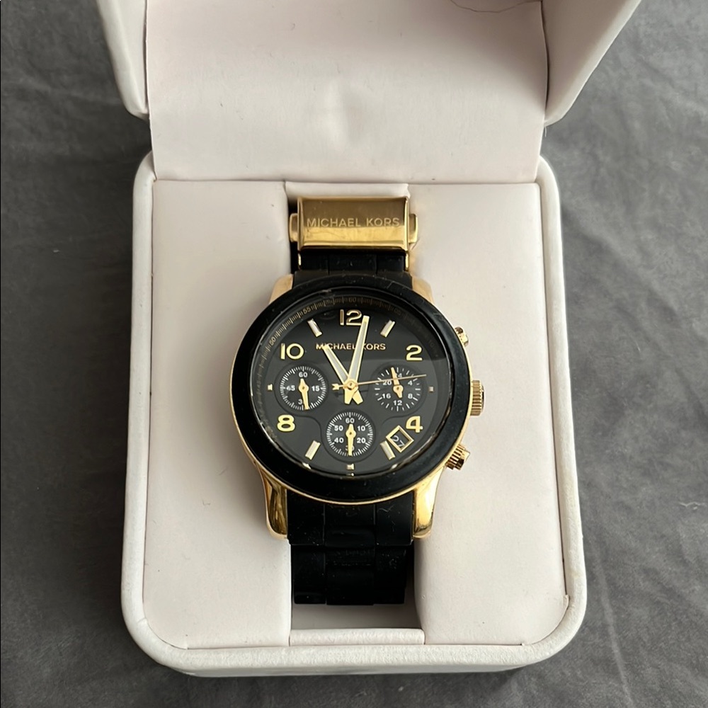 Michael Kors Black and Gold Women's Watch